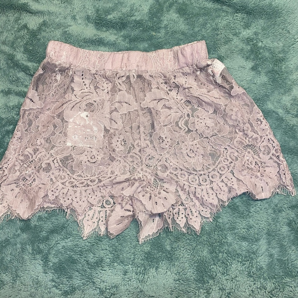 Misguided lace beach shorts